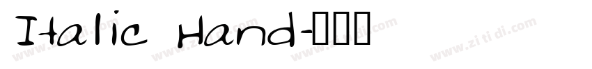Italic Hand字体转换